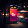 Outdoor Advertising Sign Mockup On Sidewalk Editable PSD