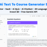 Ai Course Generator - Text To Course SaaS Ai Quiz Ai Chat Translation Earn Desktop App React Admin