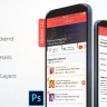 Enlisto - Mobile App PSD Template