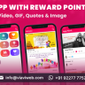 Android Status App With Reward Point (Lucky Wheel, Video, GIF, Quotes & Image)