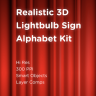 3D Lightbulb Sign Alphabet Kit