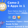 CaMo-2 React Native Kit 6 Apps in 1 Template | React Native | Figma + Sketch FREE