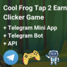 CoolFrog Tap2Earn Clicker Game With Telegram Mini App + API + Bot